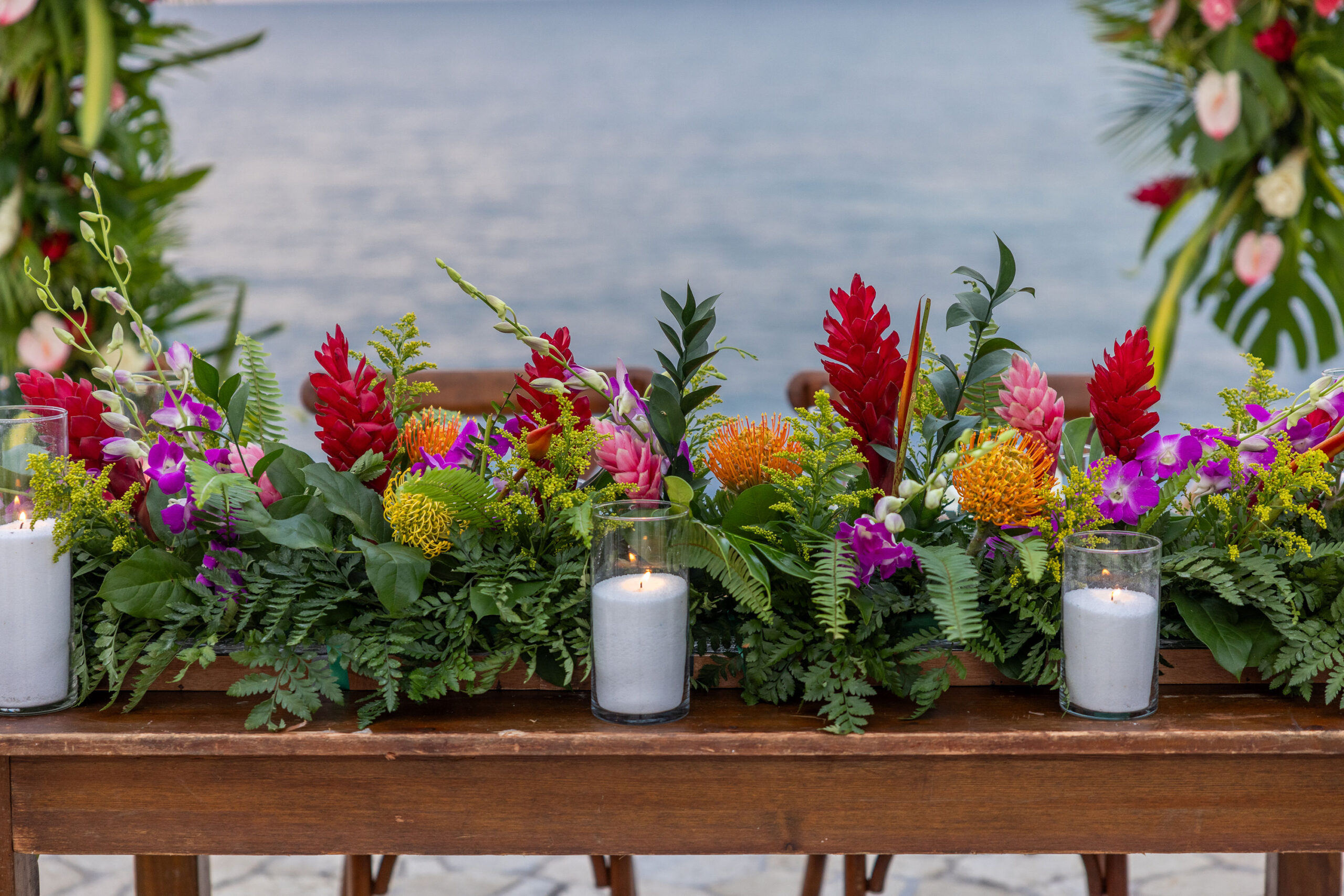 Gallery floral centerpiece