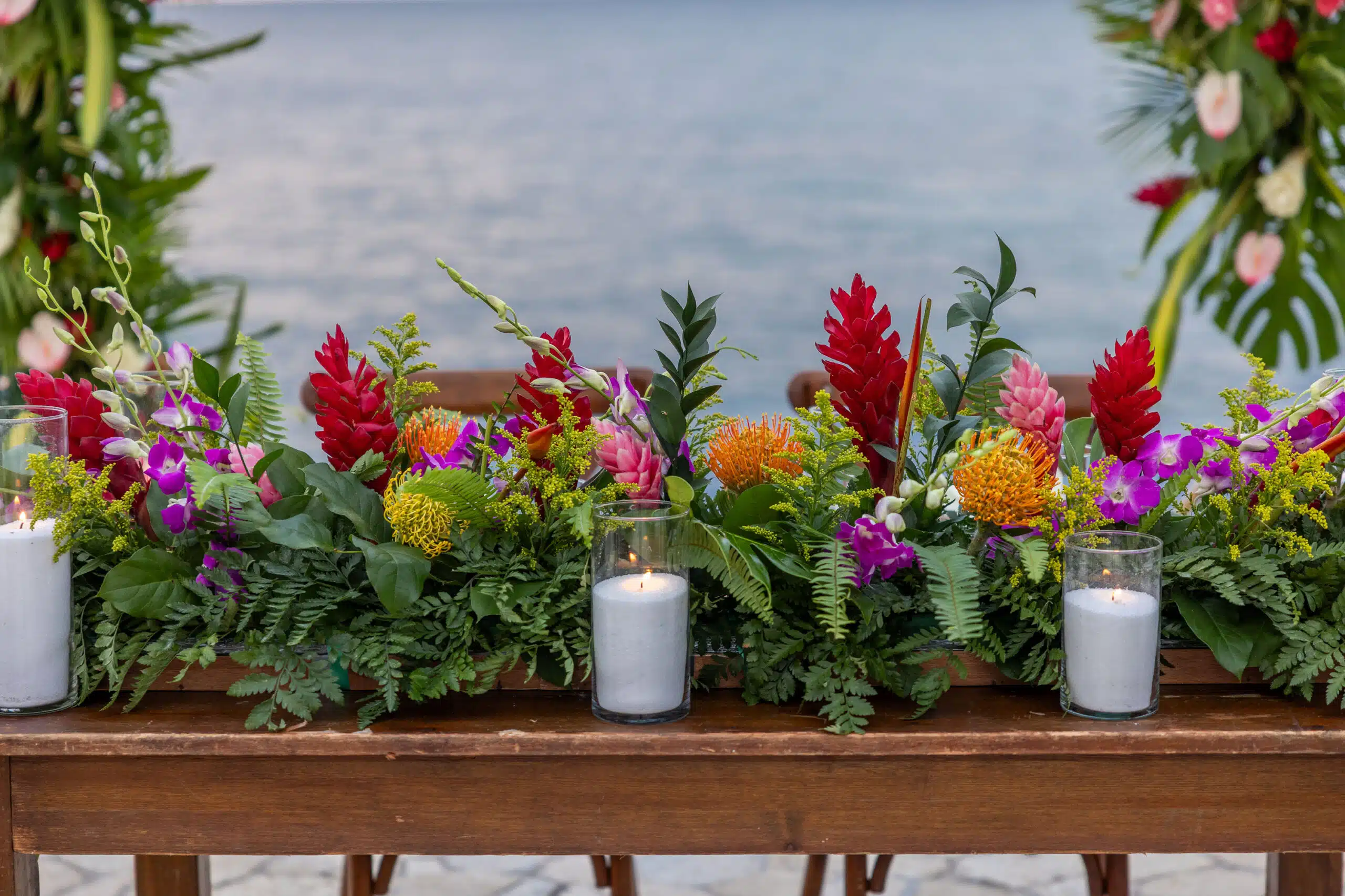 Gallery floral centerpiece